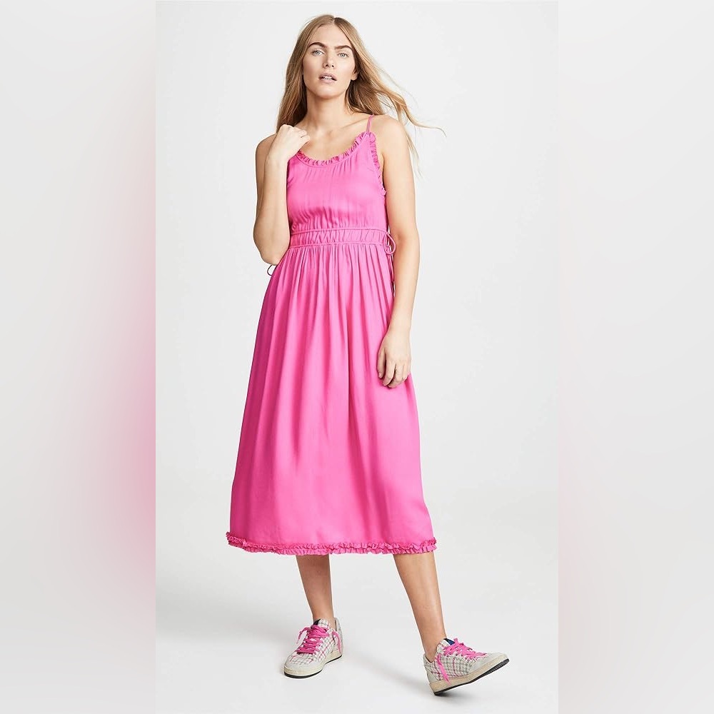 Scotch & Soda Candy Pink Midi Dress Size Small